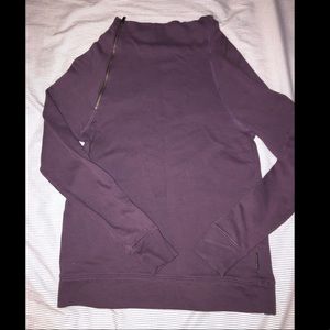 Plum Calvin Klein Zip-Up Sweatshirt